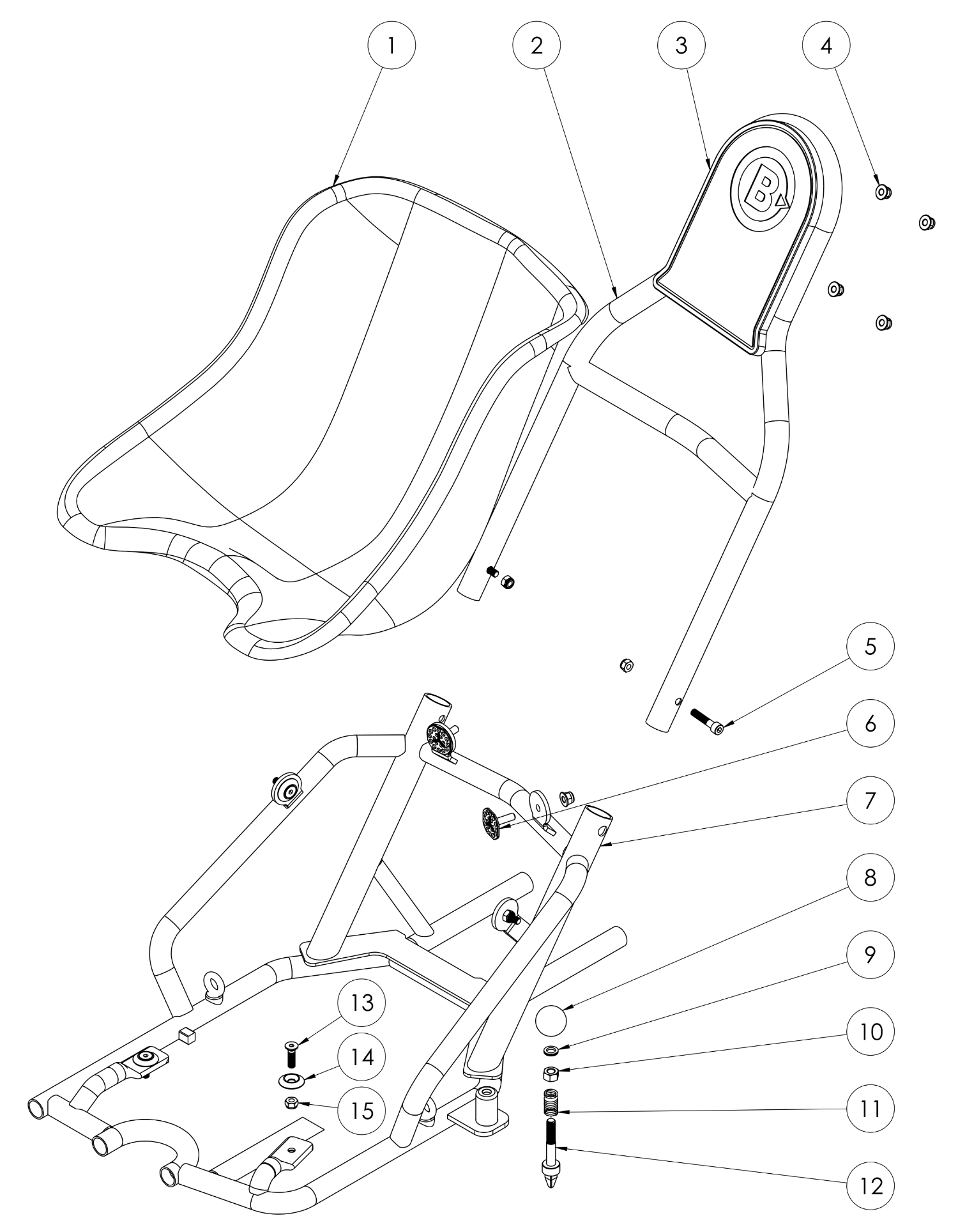 Evo3 Cadet Seat Cradle