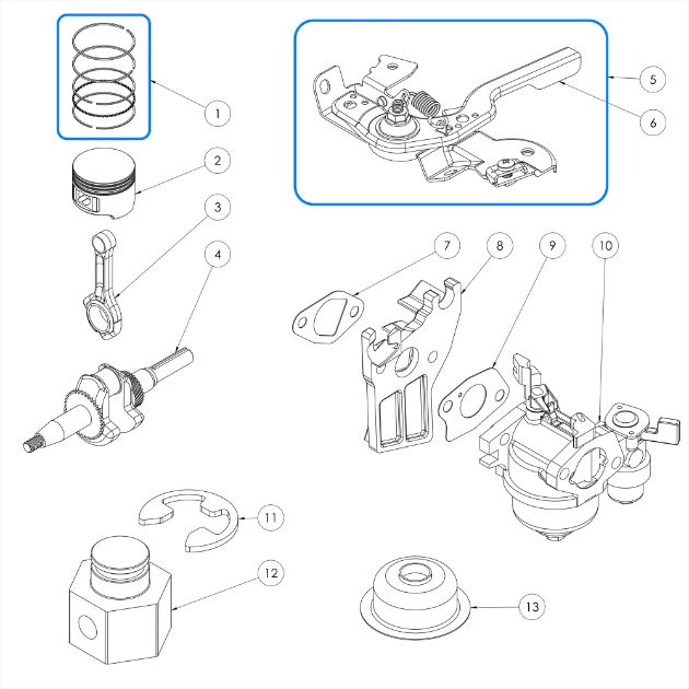 Honda GX160 Engine Parts