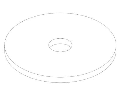 1852 Pod Bar Bobbin Spacer Disc (50mm x 10mm x 3mm)