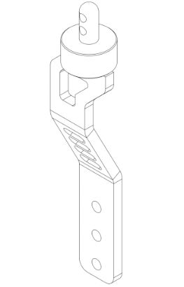 1973 Evo3 & Evo3 Junior LH Axle Cover Mount