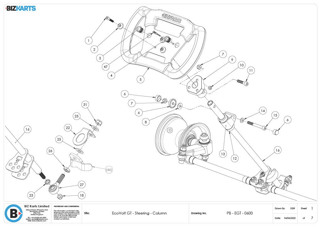 GT Steering Column