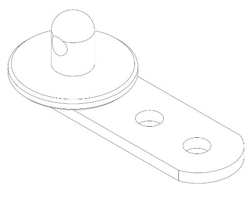 1843 GX270 Axle Cover Pip Bracket