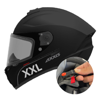 Crash Helmet AXXIS with DD Ring. Matte Black - XXL