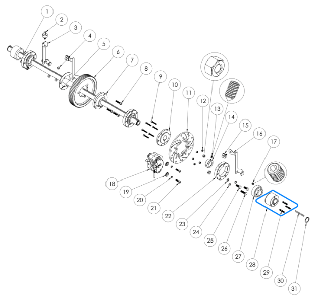 Evo3 Cadet Rear Axle