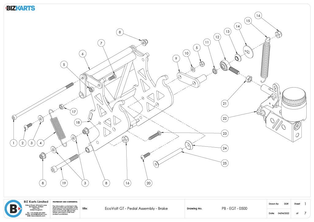 GT Brake Pedal Assembly