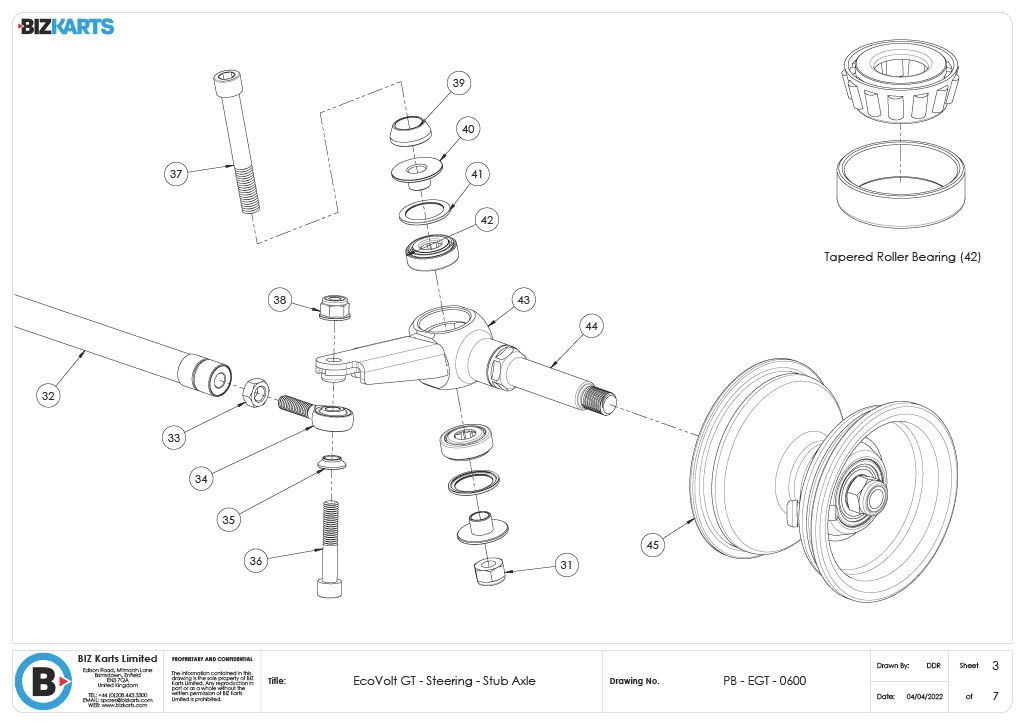 GT Stub Axle