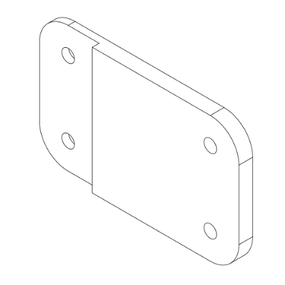 124-0022 Evo3 Inside Wrap Plastic Strenghtening Plate RH 494 500x500