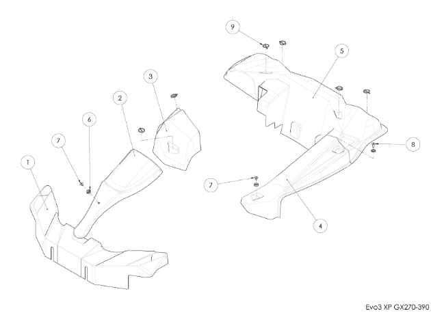 Evo3 XP Bodywork for GX270 & GX390