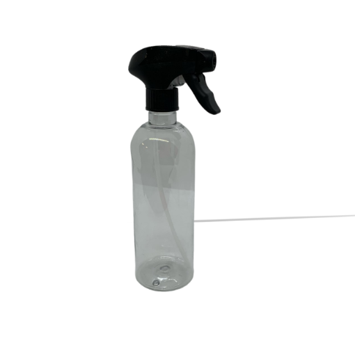 PM 500ml Clear Bottle (empty) 28mm Neck + Trigger Spray